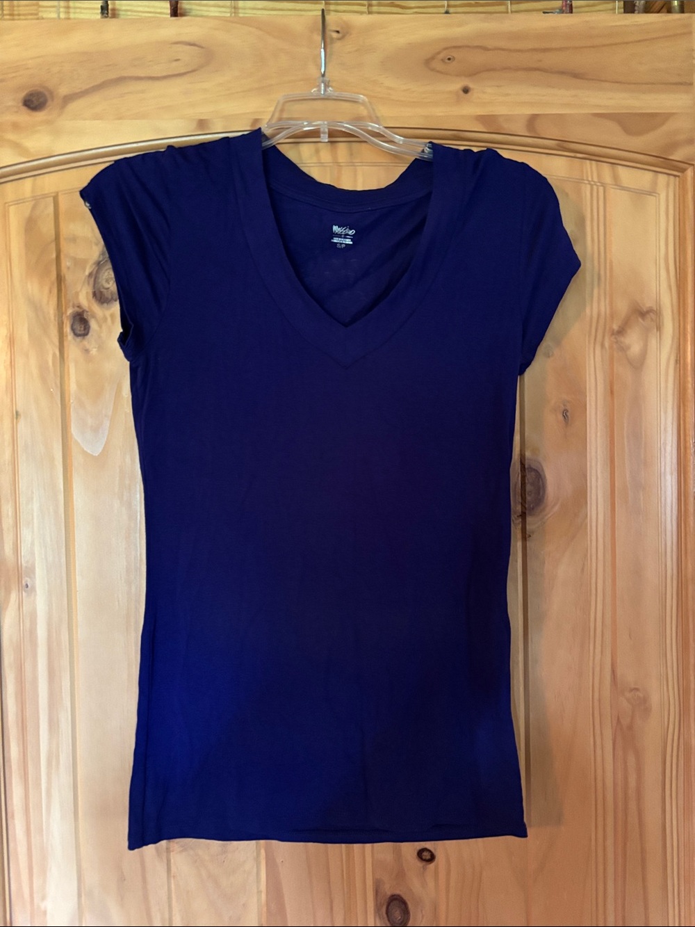 Deep Navy V-Neck Short Sleeve Tee